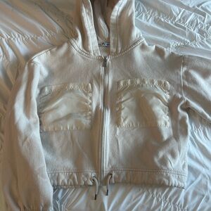Mayoral Cream Zip-Up Hoodie